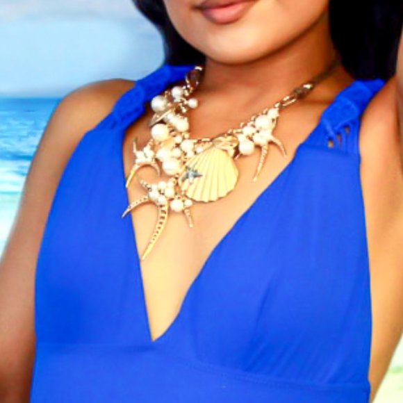 Shirred Macrame Strap One Piece Swimsuit - Picture 2 of 4